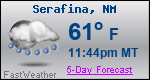 Weather Forecast for Serafina, NM