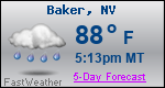 Weather Forecast for Baker, NV