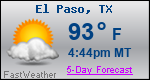 Weather Forecast for El Paso, TX