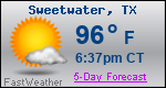 Weather Forecast for Sweetwater, TX
