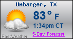 Weather Forecast for Umbarger, TX