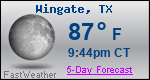 Weather Forecast for Wingate, TX