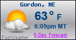 Weather Forecast for Gordon, NE