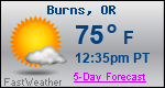 Weather Forecast for Burns, OR