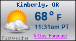 Weather Forecast for Kimberly, OR