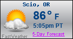 Weather Forecast for Scio, OR