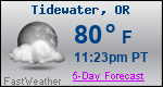 Weather Forecast for Tidewater, OR