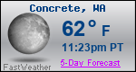 Weather Forecast for Concrete, WA