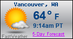 Weather Forecast for Vancouver, WA