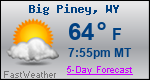Weather Forecast for Big Piney, WY