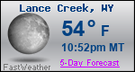 Weather Forecast for Lance Creek, WY