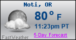 Weather Forecast for Noti, OR