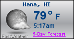 Weather Forecast for HÄna, HI