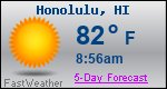 Weather Forecast for Honolulu, HI