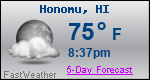 Weather Forecast for Honomu, HI