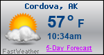 Weather Forecast for Cordova, AK