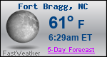Weather Forecast for Fort Bragg, NC