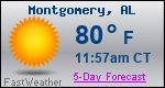 Weather Forecast for Montgomery, AL