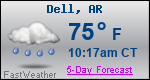 Weather Forecast for Dell, AR
