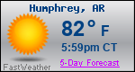 Weather Forecast for Humphrey, AR