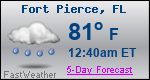 Weather Forecast for Fort Pierce, FL