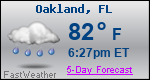 Weather Forecast for Oakland, FL
