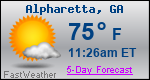 Weather Forecast for Alpharetta, GA
