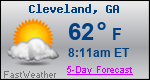 Weather Forecast for Cleveland, GA