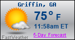 Weather Forecast for Griffin, GA