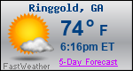 Weather Forecast for Ringgold, GA
