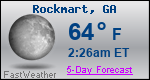 Weather Forecast for Rockmart, GA