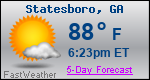 Weather Forecast for Statesboro, GA