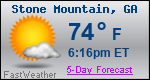 Weather Forecast for Stone Mountain, GA