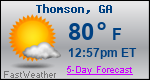 Weather Forecast for Thomson, GA