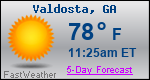 Weather Forecast for Valdosta, GA