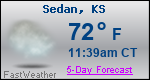 Weather Forecast for Sedan, KS