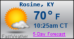 Weather Forecast for Rosine, KY