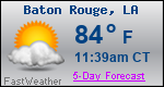 Weather Forecast for Baton Rouge, LA