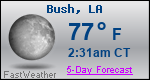 Weather Forecast for Bush, LA