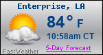 Weather Forecast for Enterprise, LA