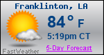 Weather Forecast for Franklinton, LA