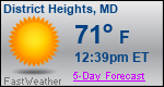 Weather Forecast for District Heights, MD