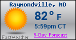Weather Forecast for Raymondville, MO