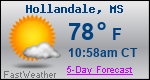 Weather Forecast for Hollandale, MS