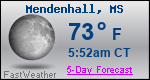 Weather Forecast for Mendenhall, MS