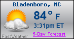 Weather Forecast for Bladenboro, NC