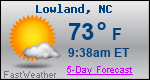 Weather Forecast for Lowland, NC