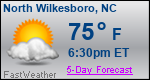 Weather Forecast for North Wilkesboro, NC