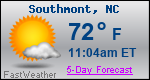 Weather Forecast for Southmont, NC