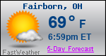 Weather Forecast for Fairborn, OH